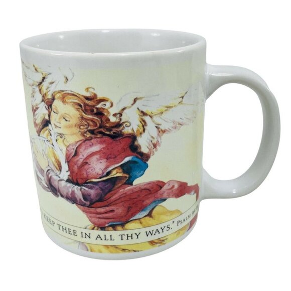 Vintage Beyond A Dream Angel Wing Mug M9018 Bible Verse Psalm Christian Religion - Picture 2 of 11